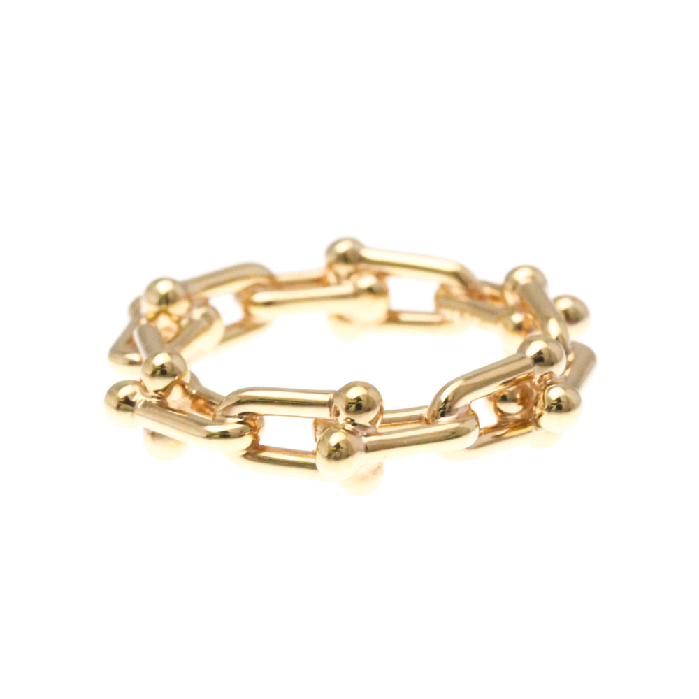 Tiffany Hardware Ring Micro Link Pink Gold (18K) Fashion No Stone Band Ring - Picture 6 of 8